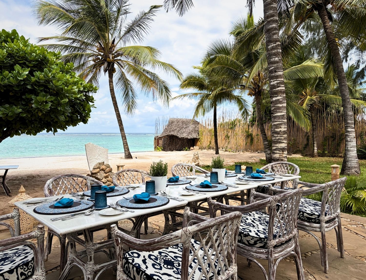 Beach Garden Lunch setup