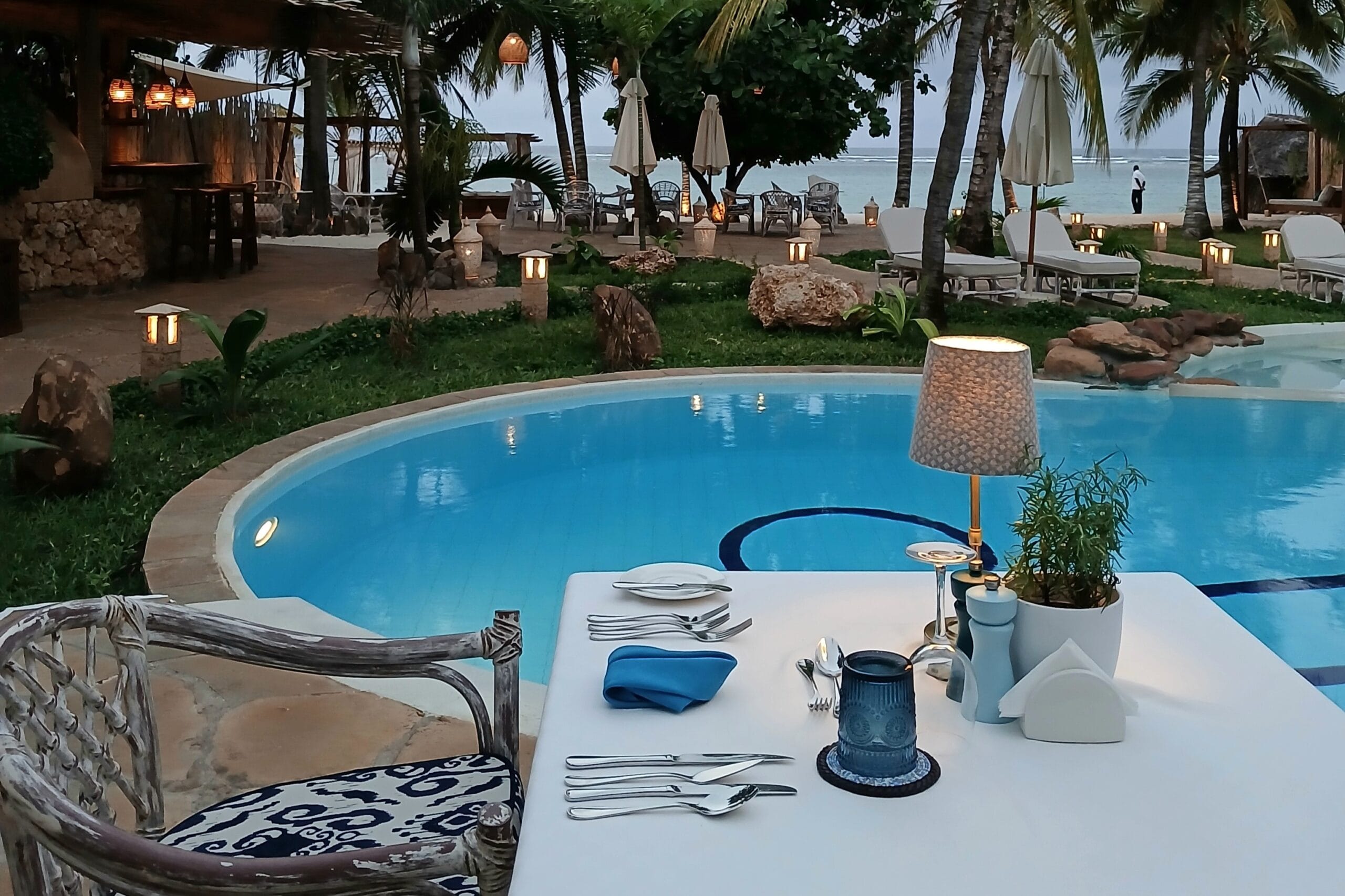 Dining at the Pool